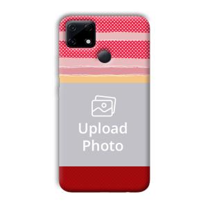 Red Pink Design Customized Printed Back Cover for Realme Narzo 30A