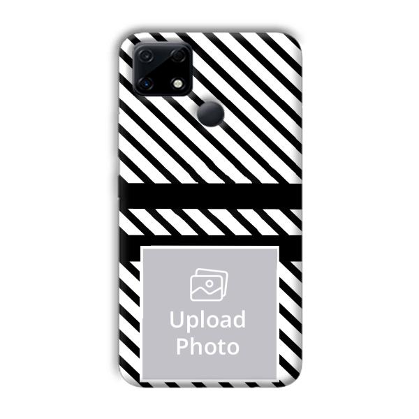 White Black Customized Printed Back Cover for Realme Narzo 30A