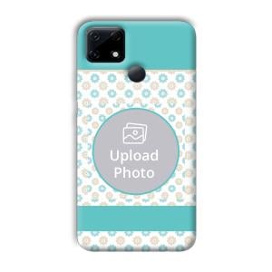 Blue Flowers Customized Printed Back Cover for Realme Narzo 30A