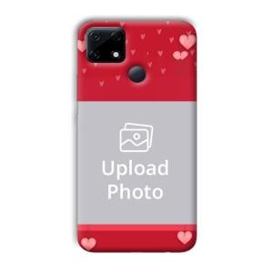 Red Pink  Customized Printed Back Cover for Realme Narzo 30A