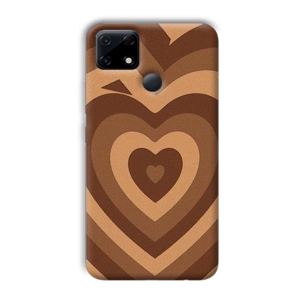 Brown Hearts Phone Customized Printed Back Cover for Realme Narzo 30A