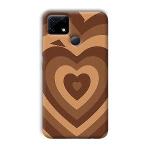 Brown Hearts Phone Customized Printed Back Cover for Realme Narzo 30A
