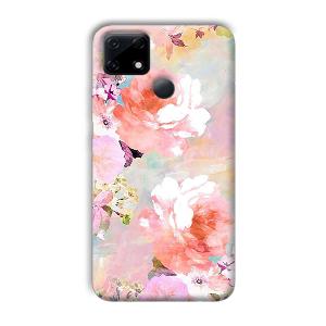 Floral Canvas Phone Customized Printed Back Cover for Realme Narzo 30A