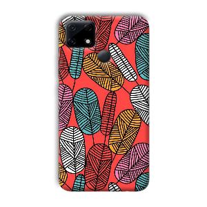 Lines and Leaves Phone Customized Printed Back Cover for Realme Narzo 30A