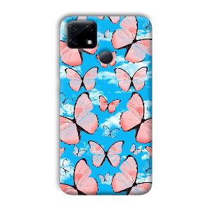 Pink Butterflies Phone Customized Printed Back Cover for Realme Narzo 30A
