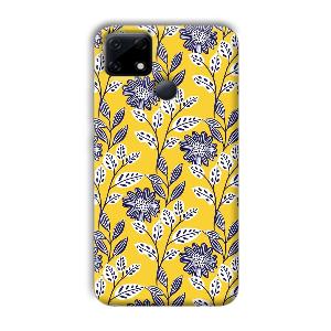 Yellow Fabric Design Phone Customized Printed Back Cover for Realme Narzo 30A