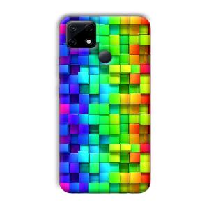 Square Blocks Phone Customized Printed Back Cover for Realme Narzo 30A