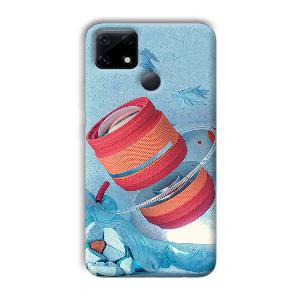 Blue Design Phone Customized Printed Back Cover for Realme Narzo 30A