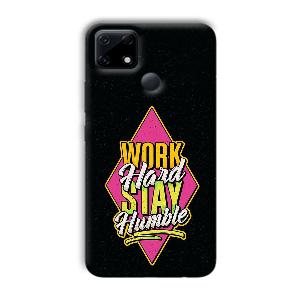 Work Hard Quote Phone Customized Printed Back Cover for Realme Narzo 30A