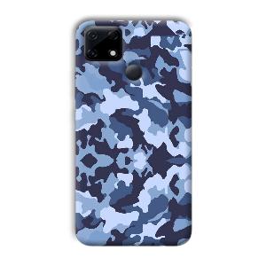 Blue Patterns Phone Customized Printed Back Cover for Realme Narzo 30A