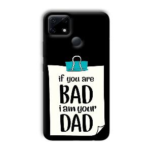 Dad Quote Phone Customized Printed Back Cover for Realme Narzo 30A