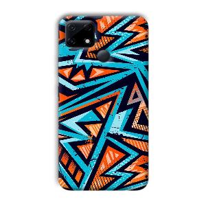 Zig Zag Pattern Phone Customized Printed Back Cover for Realme Narzo 30A