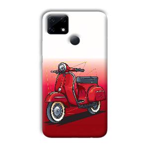 Red Scooter Phone Customized Printed Back Cover for Realme Narzo 30A