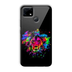 Colorful Lion Customized Printed Glass Back Cover for Realme Narzo 30A