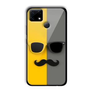 Yellow and Grey Sunglass Customized Printed Glass Back Cover for Realme Narzo 30A