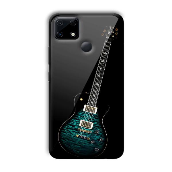 Neon Guitar Customized Printed Glass Back Cover for Realme Narzo 30A