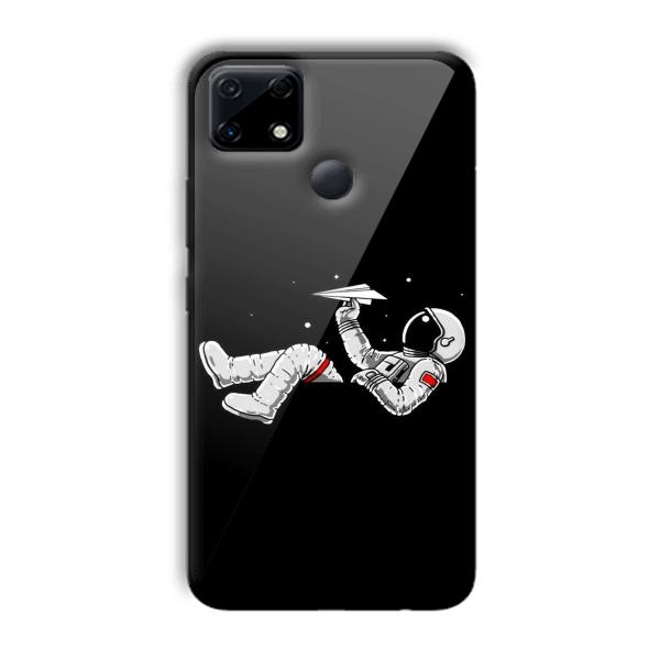 Lazy Astronaut Customized Printed Glass Back Cover for Realme Narzo 30A