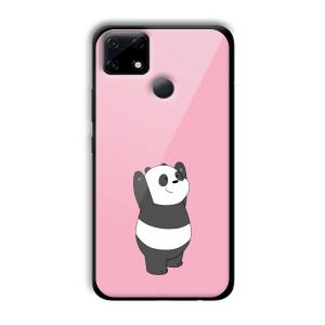 Pink Panda Customized Printed Glass Back Cover for Realme Narzo 30A