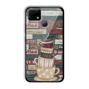 Coffee Design Customized Printed Glass Back Cover for Realme Narzo 30A