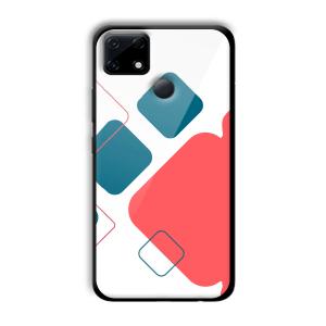 Abstract Squares Customized Printed Glass Back Cover for Realme Narzo 30A