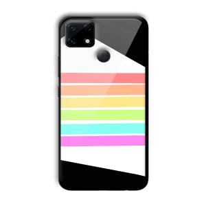 Colorful Stripes Customized Printed Glass Back Cover for Realme Narzo 30A