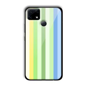 Green and Blue Customized Printed Glass Back Cover for Realme Narzo 30A