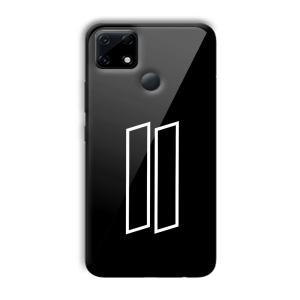 2 Stripes Customized Printed Glass Back Cover for Realme Narzo 30A