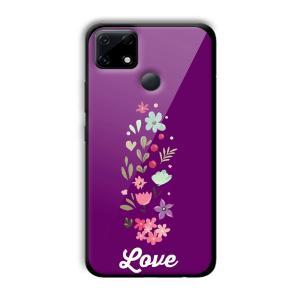 Purple Love Customized Printed Glass Back Cover for Realme Narzo 30A