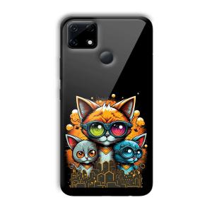 Cats Customized Printed Glass Back Cover for Realme Narzo 30A