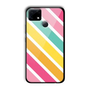 Solid Stripes Customized Printed Glass Back Cover for Realme Narzo 30A