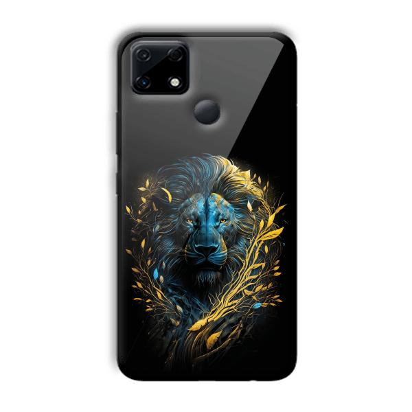 Golden Lion Customized Printed Glass Back Cover for Realme Narzo 30A