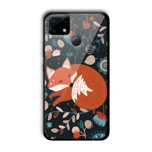 Sleepy Fox Customized Printed Glass Back Cover for Realme Narzo 30A