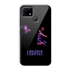 I Believe Customized Printed Glass Back Cover for Realme Narzo 30A