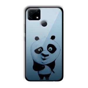 Cute Panda Customized Printed Glass Back Cover for Realme Narzo 30A