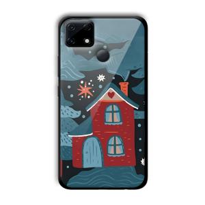 Red House Customized Printed Glass Back Cover for Realme Narzo 30A