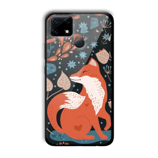 Cute Fox Customized Printed Glass Back Cover for Realme Narzo 30A