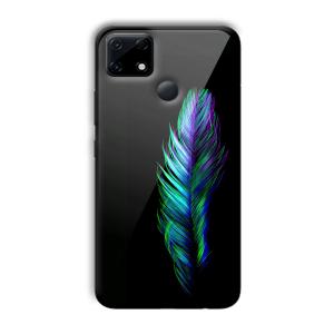 Neon Feather Customized Printed Glass Back Cover for Realme Narzo 30A