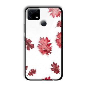 Red Leaves Customized Printed Glass Back Cover for Realme Narzo 30A