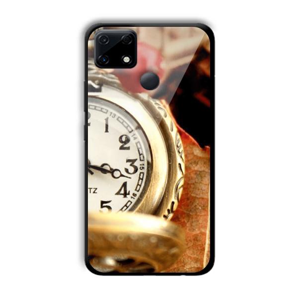 Golden Watch Customized Printed Glass Back Cover for Realme Narzo 30A