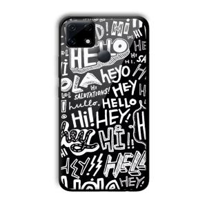 Hello Customized Printed Glass Back Cover for Realme Narzo 30A