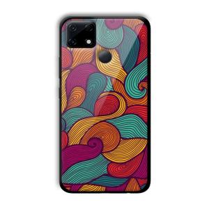 Curved Colors Customized Printed Glass Back Cover for Realme Narzo 30A
