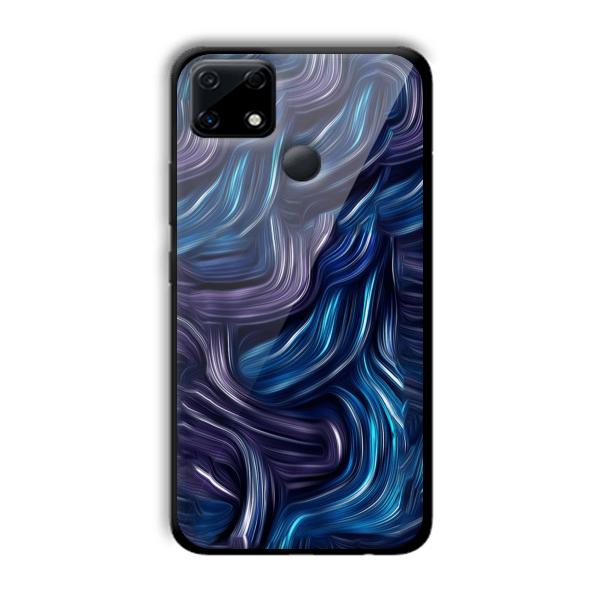 Blue Waves Customized Printed Glass Back Cover for Realme Narzo 30A