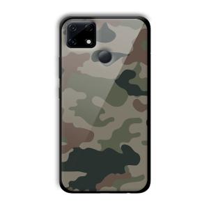 Green Camo Customized Printed Glass Back Cover for Realme Narzo 30A
