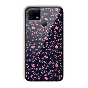 Little Pink Petals Customized Printed Glass Back Cover for Realme Narzo 30A