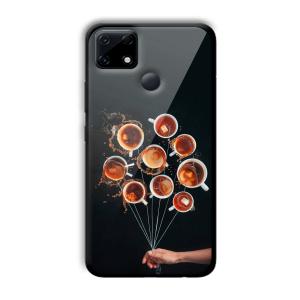 Coffee Cups Customized Printed Glass Back Cover for Realme Narzo 30A