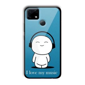 I Love my Music Customized Printed Glass Back Cover for Realme Narzo 30A