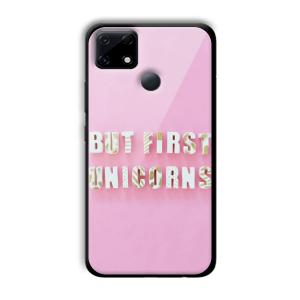 Unicorns Customized Printed Glass Back Cover for Realme Narzo 30A
