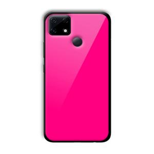 Neon Pink Customized Printed Glass Back Cover for Realme Narzo 30A