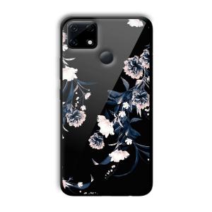 Dark Flowers Customized Printed Glass Back Cover for Realme Narzo 30A