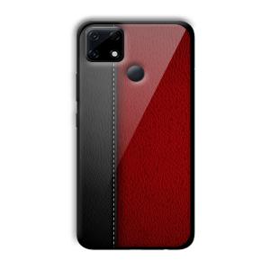 Leather Texture Customized Printed Glass Back Cover for Realme Narzo 30A